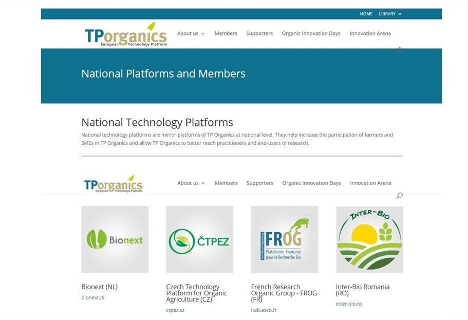 Asociația INTER-BIO – Platforma tehnologică națională TP Organics