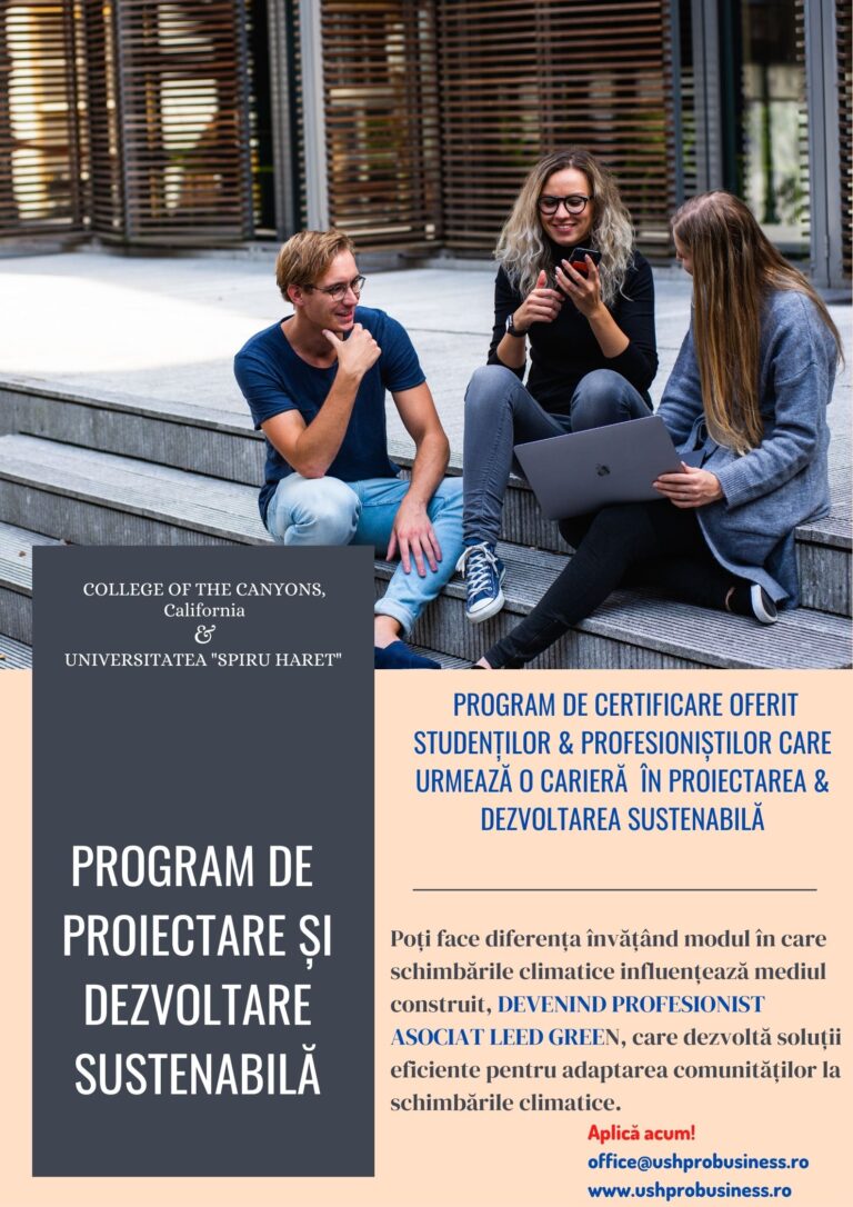 Read more about the article PROGRAM DE PROIECTARE ȘI DESIGN SUSTENABIL  -Program certificat-