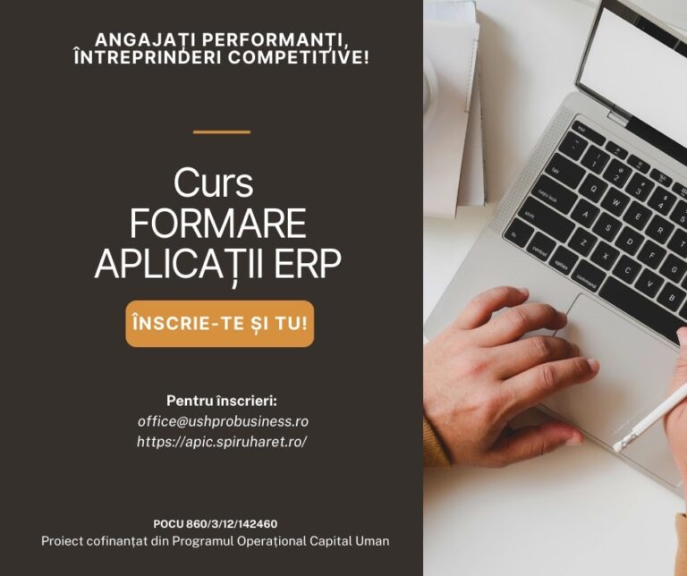 Read more about the article Curs de formare APLICAȚII ERP (Enterprise Resource Planning)