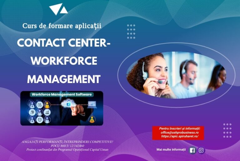 Read more about the article Curs formare aplicatii CONTACT CENTER & WORKFORCE MANAGEMENT (POCU 860/3/12/142460)